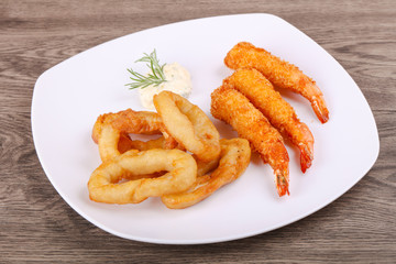 Squid and Shrimp Tempura