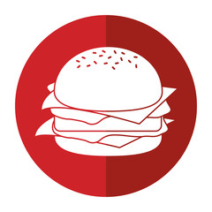 burger fast food shadow vector illustration eps 10
