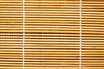Closeup of bamboo mat