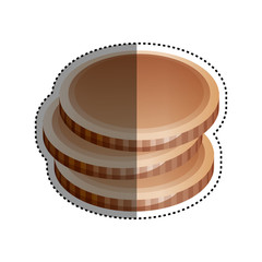Blank coins isolated icon vector illustration graphic design