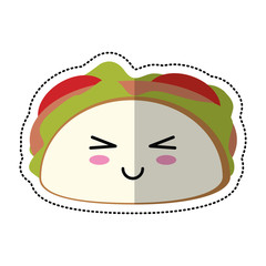 cartoon taco mexican food vector illustration eps 10