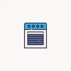 oven icon flat design