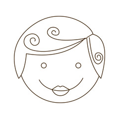 sketch silhouette cartoon man face vector illustration