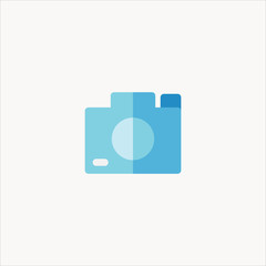 photo camera icon flat design