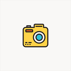 photo camera icon flat design