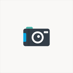 photo camera icon flat design