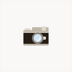photo camera icon flat design