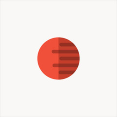planet icon flat design