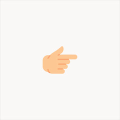 pointing right icon flat design