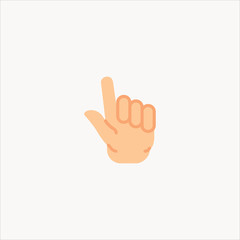 pointing up icon flat design