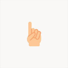 pointing up icon flat design