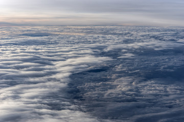 Over the clouds fantastic background with clouds
