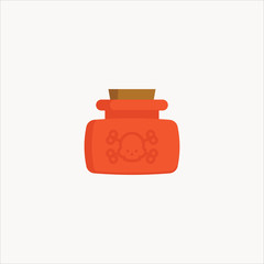 poison icon flat design