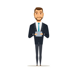Obraz premium Businessman using tablet