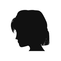 Woman head silhouette icon vector illustration graphic design