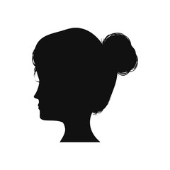 Woman head silhouette icon vector illustration graphic design
