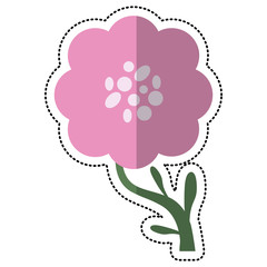 cartoon peony flower decoration image vector illustration eps 10