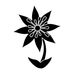 plumeria flower decoration pictogram vector illustration eps 10