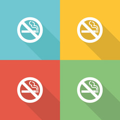 Stop Smoking Flat Icon Concept