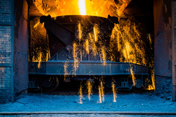 interior view of a steel factory,steel industry in city of China.