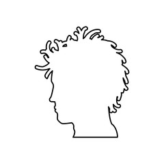 Man head silhouette icon vector illustration graphic design
