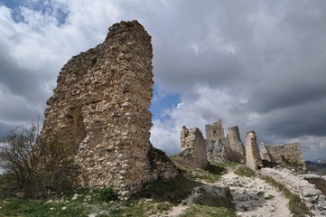 Rocca Calascio, a mountaintop fortress in Abruzzo, Italy