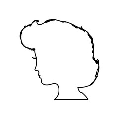 Woman head silhouette icon vector illustration graphic design