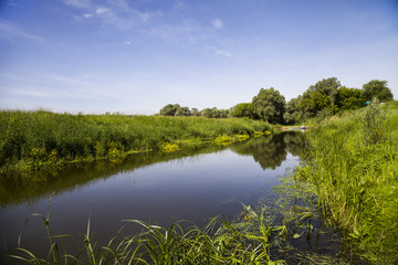 Beautiful landscape with a small river