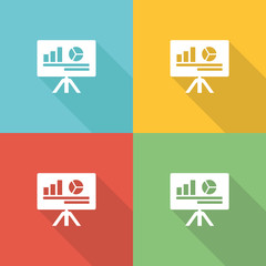 Financial Report Flat Icon Concept