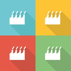 Factory Production Flat Icon Concept