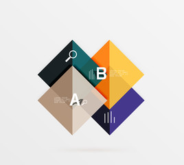 Geometric square and triangle template