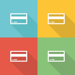 Credit Card Flat Icon Concept