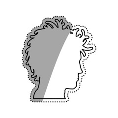 Fototapeta na wymiar Man head silhouette icon vector illustration graphic design