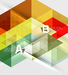Triangle geometric infographic banner