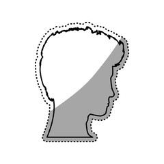 Man head silhouette icon vector illustration graphic design