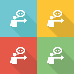 Aproach Flat Icon Concept