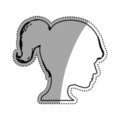 Woman head silhouette icon vector illustration graphic design