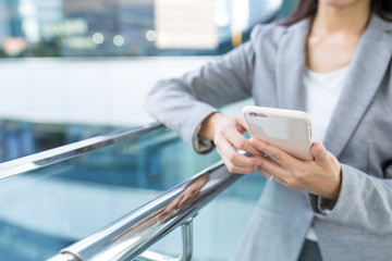 Business woman use of cellphone