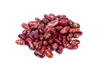 Red beans isolated on white background