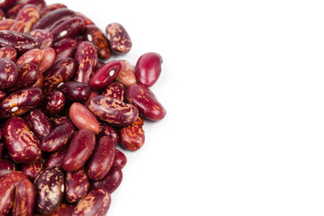Red beans isolated on white background