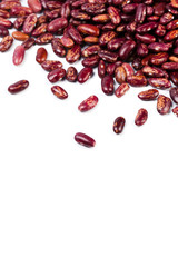 Red beans isolated on white background