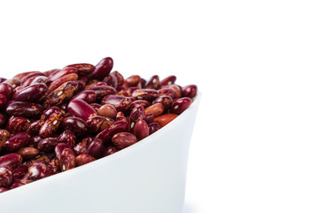 Red beans isolated on white background