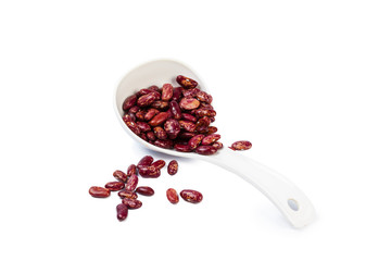Red beans isolated on white background