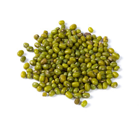 Mung beans isolated on white background