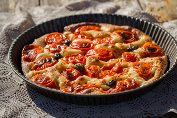 Italian focaccia bread