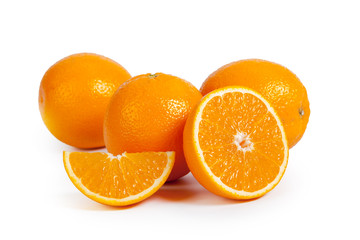 fresh orange isolated on white background