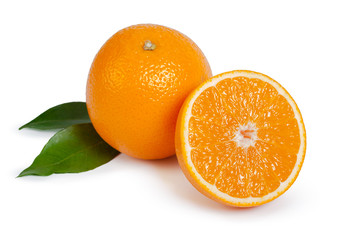 fresh orange isolated on white background