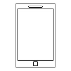 smartphone mobile technology gadge line vector illustration eps 10
