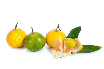 Mandarin isolated on white background