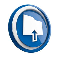 ikona plastikowa 3D niebieskie koło i pierścień